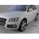 Пороги алюминиевые Emerald silver для Audi Q5 2008-2016