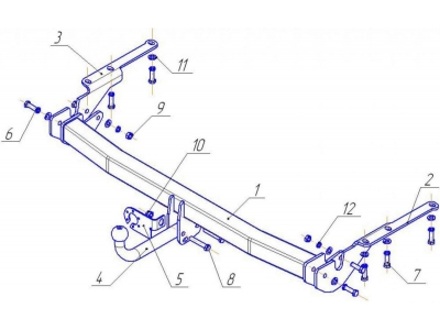 Фаркоп Avtos для Toyota RAV4 2006-2009