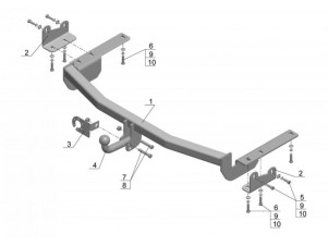 ТСУ Фаркоп Avtos на Lexus RX-300 № LX 02